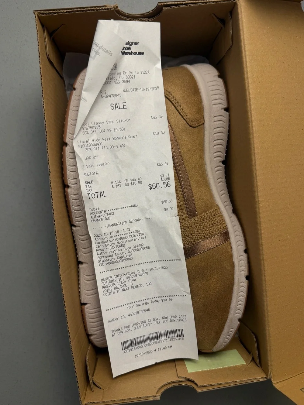 Women’s Casual Slip-On Shoes in Tan size 8 NWT